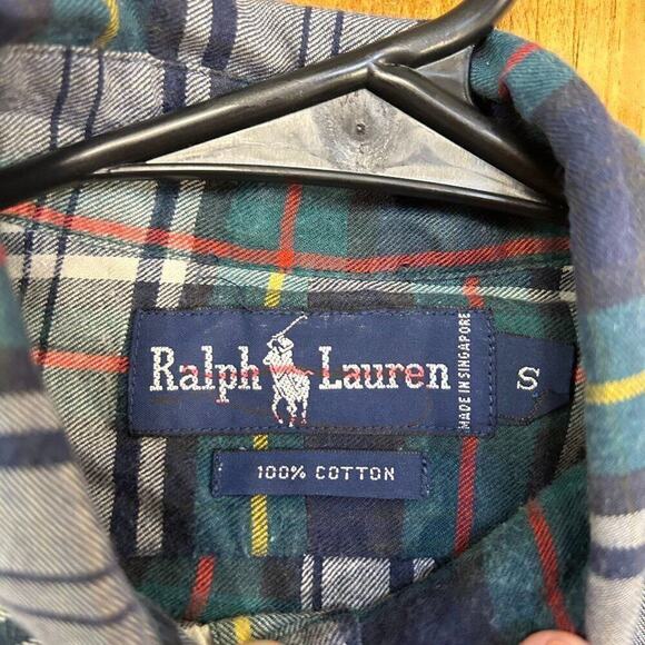 Ralph Lauren Men's Size Small Shirt Classic Fit Plaid Flannel Button Down #M1363 - Picture 6 of 6